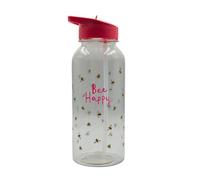 HOX 1 Litre Reusable Plastic PP Water Bottle - Leak-Proof, BPA-Free, Lightweight & Durable for Sports, Gym, Hiking & Travel - Bee Happy
