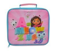 Hox Gabby's Dollhouse Kid’s Insulated Lunch Bag Portable Cooler Bag with Handle and Zip for School, Lunch, Snacks and Picnics