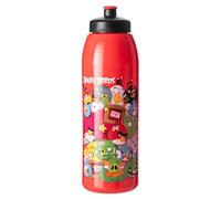 HOX Angry Birds Water Bottle 900ml | Food-Safe Plastic Bottle | Spill-Proof Pull-Up Spout Reusable Travel Drinks Bottle for Kids - Red