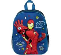 HOX Avengers Officially Licensed 3D Kids Backpack - Large Main Compartment, Mesh Side Pockets, Padded Adjustable Straps, Front 3D Panel, Durable Polyester School Bag