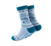 HOX Boofle Super Soft Woven Socks With Caption And Secret Message On Sole - Daddy