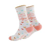 HOX Boofle Super Soft Woven Socks With Caption And Secret Message On Sole - Girlfriend