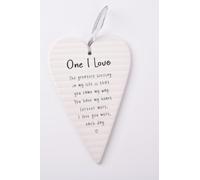 HOX Ceramic Plaque, White, Love