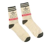HOX Dad’s Army Official Socks Set - ‘Don’t Panic!’ Corporal Jones Novelty Crew Socks - BBC Classic Comedy Gift - UK Size 7-11 Comfort Stretch