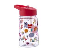 HOX Girl Power Girls Water Bottle for Kids 350ml - BPA-Free Plastic, Flip-Top Lid, Reusable & Leak-Proof Design, Lightweight & Durable for School & Travel