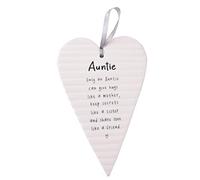 HOX Guardian Angel Ceramic Heart Plaque - Auntie
