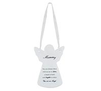 HOX Guardian Angel Ceramic Wall Hanging Plaque for Mummy with Ribbon - Sentimental Keepsake Gift for Housewarming, Christmas, or New Year