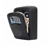 HOX Key Lock Box, Resettable Combination Lockbox, Wall Mount & Portable Waterproof Security Safe Lockbox, for Outdoor Home Office, Gray (1 Pack)