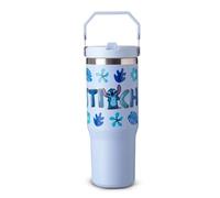 HOX Lilo and Stitch Bradley Insulated Tumbler - 30 Oz | BPA-Free Food-Safe Water Bottle with Carry Loop | Spills-Proof Reusable Water Bottle for Kid’s School, Picnic | Gift for Disney Fans