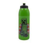 HOX Minecraft 32oz Pull Top Sports Bottle - Officially Licensed, BPA-Free, Leak-Proof & Kid-Friendly Drinkware, Green