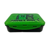 HOX Minecraft Creeper Graffiti Art Multi Compartment Bento Lunch Box | Leak-Proof Bento Lunch Box with Compartments for School | Gift for Minecraft fan & Collector