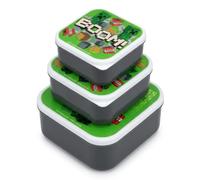 HOX Minecraft Creeper Kids Snack Containers Set of 3