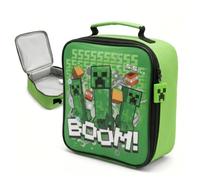 HOX Minecraft Creeper Lunch Bag, Insulated + 3D Design