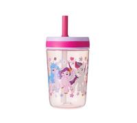 HOX Officially Licensed Kelso Children's Water Bottle with Soft Sipper Straw - 443ml, BPA-Free, Leak-Proof, Durable & Portable for Kids, Pink