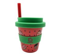 HOX Officially Licensed Kids Babyccino Travel Cup for Cold Drinks - BPA-Free, Reusable, Spill-Resistant & Portable - Cocomelon