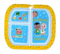 HOX Officially Licensed PP 3-Section Divider Plate - BPA-Free, Durable, Lightweight & Kid-Friendly Tableware - Cocomelon