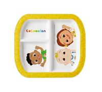 HOX Officially Licensed PP 3-Section Divider Plate - BPA-Free, Durable, Lightweight & Kid-Friendly Tableware - Cocomelon