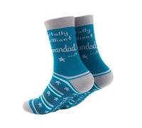 HOX Papillon Collection Mens Boofle Super Soft Woven With Caption And Secret Message On Sole - Grandad Socks, Multicoloured