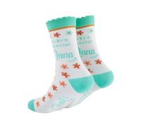 HOX Papillon Collection Womens Boofle Super Soft Woven With Caption And Secret Message On Sole - Nana Socks, Multicoloured