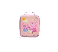 HOX Peppa Pig Family Portrait Lunch Bag| Insulated Kids Lunchbag with Handle & Zip | Durable, Lightweight, 23x20x7 cm - Ideal for School, Nursery & Travel Gift for Peppa Pig Fans