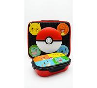 HOX Pokémon 2-Piece Lunch Set - Official Licensed Pikachu, Charmander, Squirtle & Bulbasaur Lunch Bag, & Snack Box - Insulated Kids School Lunch Kit - Boys Girls Back to School Supplies