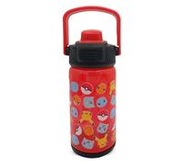 HOX Pokemon Beacon Water Bottle - 16 Oz | Food-Safe Plastic Bottle with Carry Loop | Spills-Proof Flip-Up Spout Reusable Travel Bottle for Kids