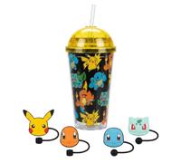 HOX Pokemon Kids Dome Soda Cup with Straw Toppers Set 450ml