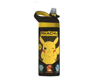 Hox Pokémon Pikachu Black Sipper Water Bottle - 600ml