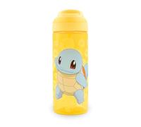HOX POKEMON SQUIRTLE Reusable BPA free Kids Atlantic Water Hydration Bottle with built in Carry Loop, Flip Up Spout and removeable straw - 600ml, Yellow