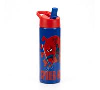 HOX Spiderman Kids Water Bottle 750ml, Stainless Steel Insulated School Drinks Bottle with Flip Spout, Straw and Carry Loop