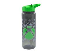 Hox Xbox 600ml Leak Proof Water Bottle with Straw & Flip Spout - Xbox Gaming Drink Bottle with Carry Loop, BPA Free Dishwasher Safe Sports Bottle for Gamers, Kids & Adults, Green Logo Design