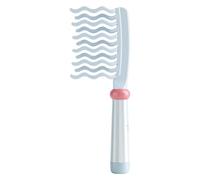 Hoxas Poas Pasa Double Line Brush by | Barber Hair | RIZOS COMB | Curly Hair Pbi | Elegant Capillary Tools with Handle for Girls and Women-White
