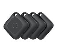 Hoxe Item Finder Bluetooth, Air Tracker Tag Works with Find My (iOS only), Key Finder Locator for Suitcases, Luggage and More - 100dB Beep, Replaceable Battery, Worldwide Tracking (4-Pack)