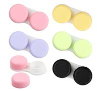 Hoxfly 20PCS Travel Contact Lens Cases, Mini Eyes Lens Container, Colorful Contact Lens Accessories, Contact Lenses Holder Box with Left/Right Caps, Travel Portable Contact Lens case