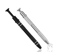Hoxfly Piercing Ball Grabber, 2 Pcs 4-Claw Diamond Holder Pick Up Tool, Prong Tweezer, Pick Up Tool for Small Parts, Jewelry, Gem