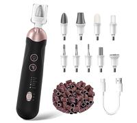 Hoxida Nail Drill Electric Professional Cordless with LED Light, Rechargeable Portable Nail File E File Machine Manicure Pedicure Kit for Acrylic Gel Natural Thick Toe Nails Beginners, Black