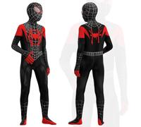 HOXSNII Spider Child Costume, Halloween Spider Boys Costume, Kids Super Fancy Dress, Halloween 3D Print Child Super Jumpsuit - XL/140, Bicycle Saddle