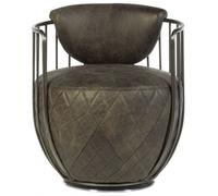 Hoxton Ebony Leather Swivel Chair