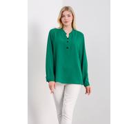 Hoxton Gal Oversized Long Sleeves Top With Button Details In Green Green