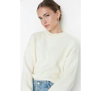 Hoxton Gal Wrap Knit Sweater - White - S