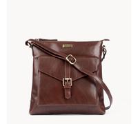 'HOXTON' Vintage Real Leather Crossbody Sling Bag Assots London Brown One Size