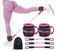 HOXWC Ankle Bands with Cuffs for Leg and Booty Workouts - Resistance Bands for Kickbacks and Hip Training
