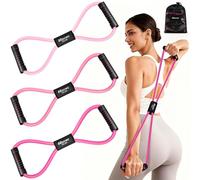 HOXWC Resistance Bands, Figure 8 Exercise Bands for Back, 8 Shaped Resistance Bands for Arms, Shoulder, Leg Stretching, Physical Therapy, Yoga, Pilates, Home Gym Workout Equipment for Women Men