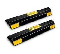 HOXWELL (New Updated 18" 2 Packs Heavy Duty Parking Stopper for Garage, Parking Gadgets Protects Car, Parking Aid Easy to Install 2 PCS, 18" L x 3.7" W x 1.8" H