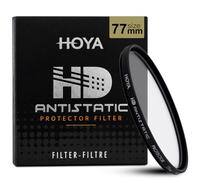HOYA 77mm HD Antistatic Protector Camera Lens Filter, Reinforced Glass | Antistatic coating, 20-layer multi-coating, no color cast or shift, water- and oil-repellent surface, low-profile frame