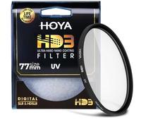 Hoya HD3 77mm UV Protector Filter - Ultra-Hard Nano Coating | Re-Certified for 100MP+ Cameras - Stain Resistant, Smudge & Waterproof - Aluminum Frame UV Lens Filter