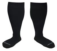 HOYISOX Plus Size Compression Stockings 20-30mmHg for Women Men Wide Calf Extra Large Comfortable Cotton, black, X-Large