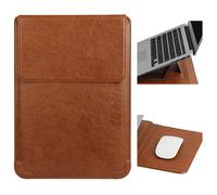 HoYiXi 14 Inch Laptop Sleeve Case with Stand Feature For Mac Book Pro 14 2021/ASUS Vivobook 14/HP Pavilion X360/IdeaPad 14/Dell HP ASUS Acer Huawei Matebook 14'',Compatible 13.3-14'' PC,Brown