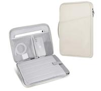 HoYiXi 9-11 Tablet Sleeve Case for Fire HD 10 / Fire HD 10 Plus/iPad 9.7 /iPad Mini/Galaxy Tab A8 A9/Samsung Huawei Lenovo Android Tablet With Anti-Drop Protective Case -White