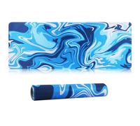 HoYiXi Gaming Mouse Pad Extra Large Computer Keyboard Mouse Mat Desk Pad Soft Smooth Surface and Anti-Slip Rubber Base Soft Cloth XXL Mouse Pad 800 x 300 x3 MM (SOM001),BL